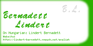 bernadett lindert business card